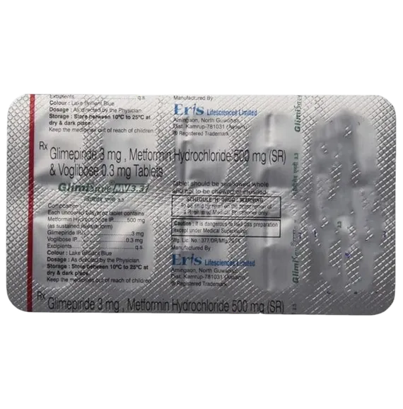 glimisave mv 3.3mg tablet 10's